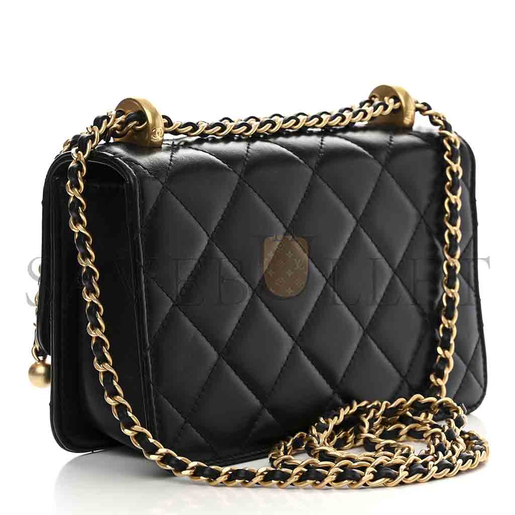 CHANEL MASTER CALFSKIN QUILTED MINI PERFECT FIT FLAP BLACK (19*12*8cm)